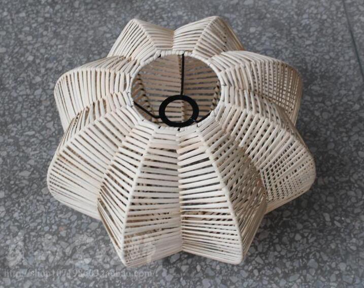Woven Wood Pendant Lamps-4