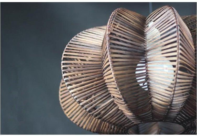 Woven Wood Pendant Lamps-5