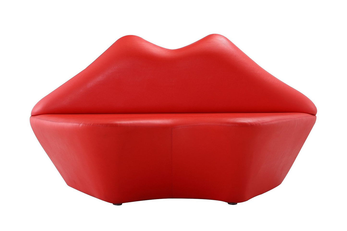 Manhattan Comfort Kiss 61.8 in. Red Faux Leather 2-Seater Loveseat | Loveseats | Modishstore
