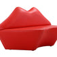 Manhattan Comfort Kiss 61.8 in. Red Faux Leather 2-Seater Loveseat | Loveseats | Modishstore-2