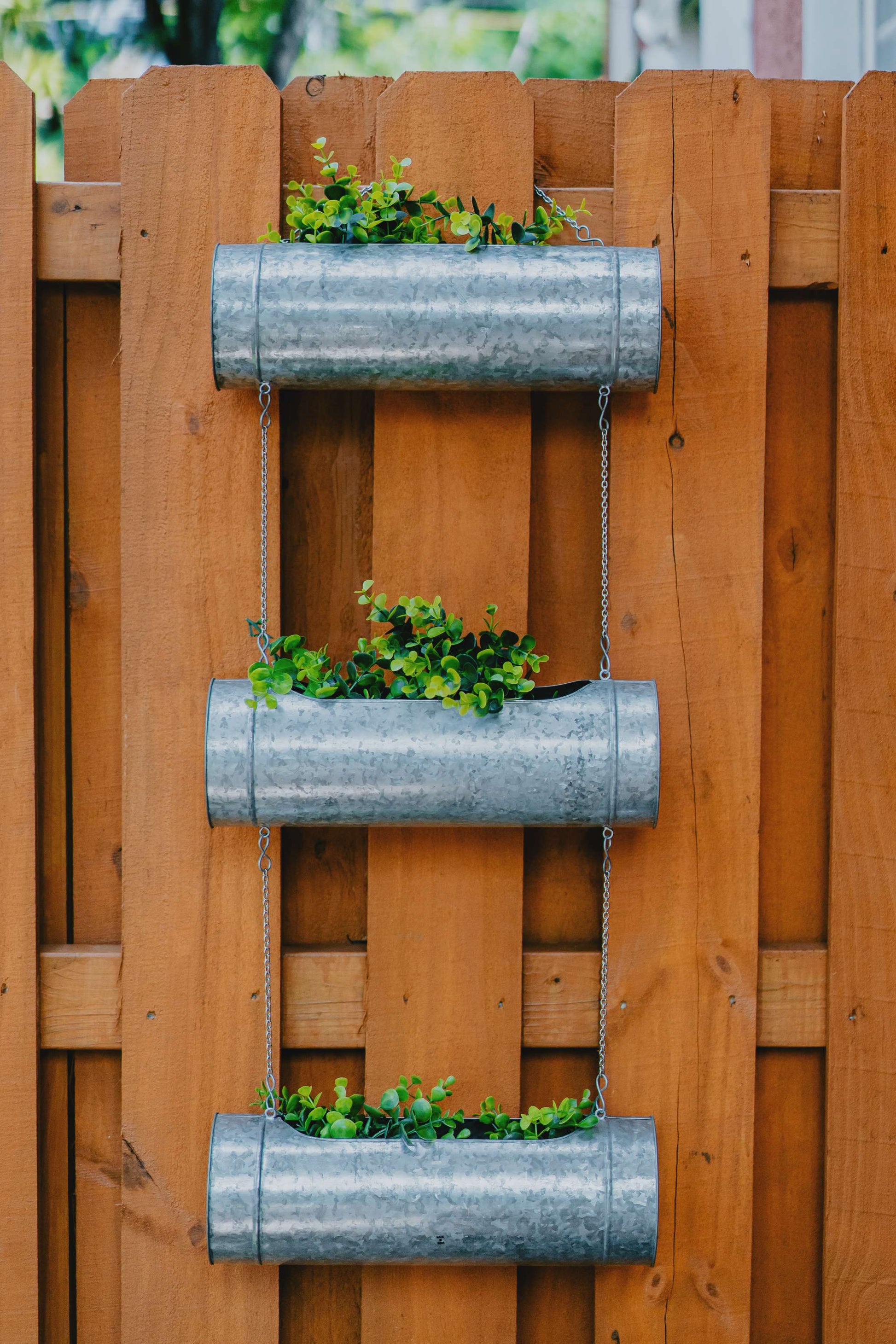 wall hanging planter outdoor Cera Metal 3 Tiered Hanging Planter/Wall Planter