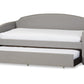 baxton studio lanny modern and contemporary grey fabric nail heads trimmed arched back sofa twin daybed with roll out trundle guest bed | Modish Furniture Store-3