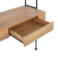 Lean Industrial Desk in Black Steel and Brown Wood By LumiSource | Desks | Modishstore - 6