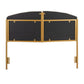 Lindsey Contemporary/Glam Queen Headboard in Gold Steel and Black Velvet By LumiSource | Headboards | Modishstore - 13