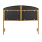 Lindsey Contemporary/Glam Queen Headboard in Gold Steel and Black Velvet By LumiSource | Headboards | Modishstore - 20