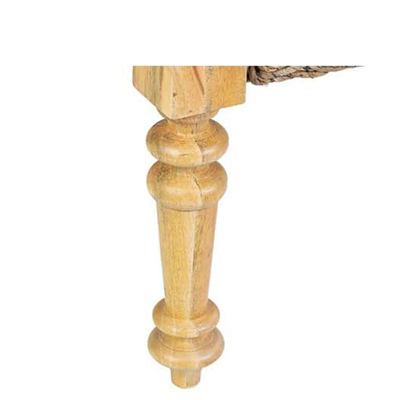 Lisbon Acacia Wood/Rattan Bench (K/D) - Natural Abaca by Jeffan | Benches | Modishstore - 5