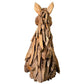 Recycled Teakwood Horse Head Trophy Decor | Trophy Head | Modishstore - 4