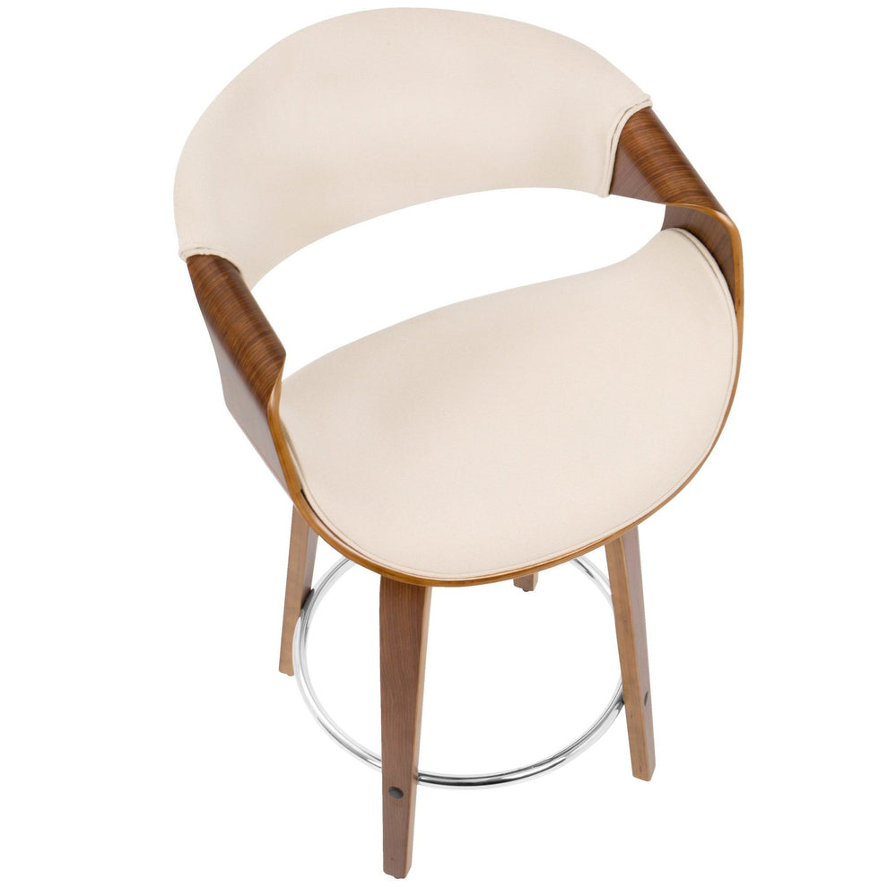 LumiSource Curvini 24'' Counter Stool - Set of 2 | Modishstore | Counter Stools-13
