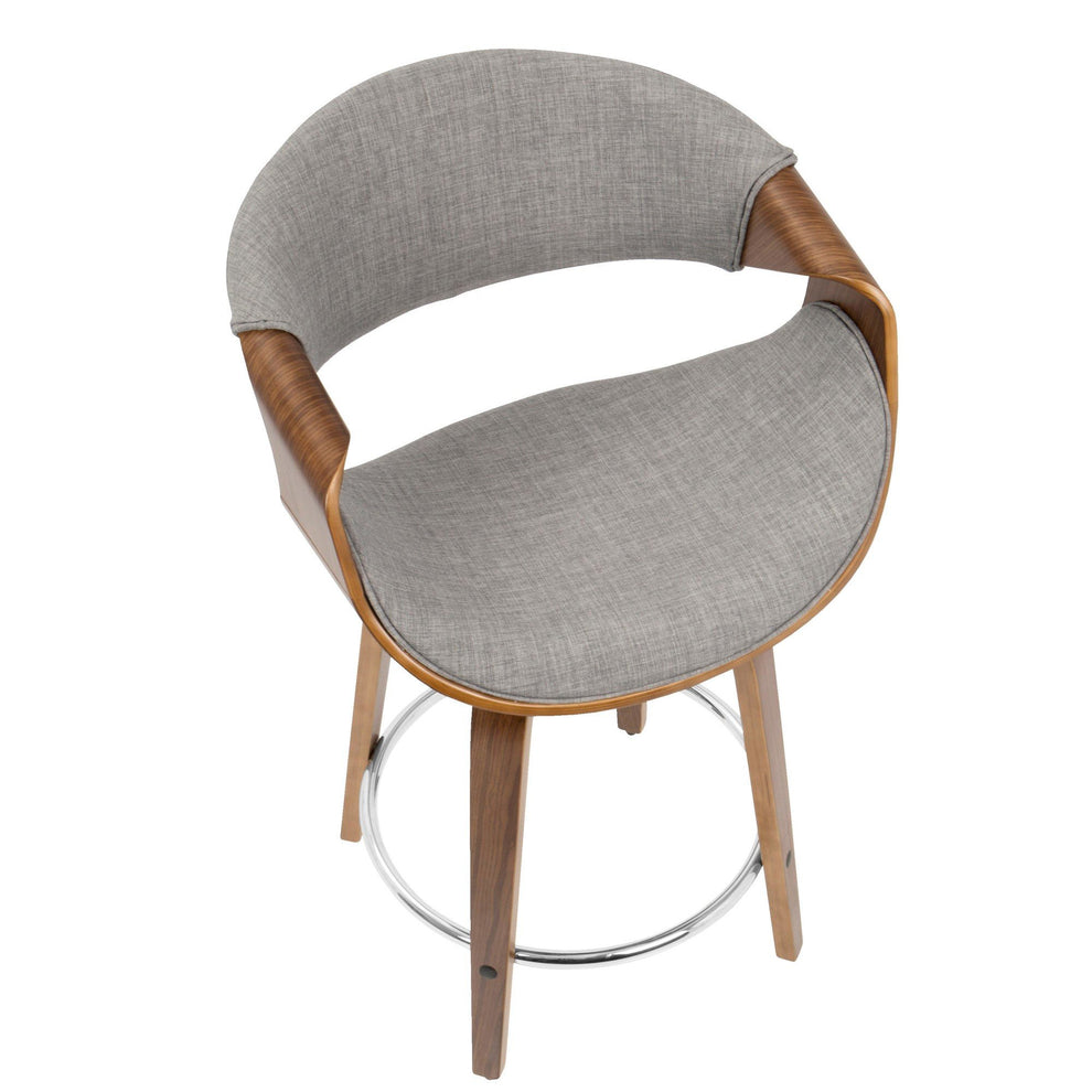 LumiSource Curvini 24'' Counter Stool - Set of 2 | Modishstore | Counter Stools-16