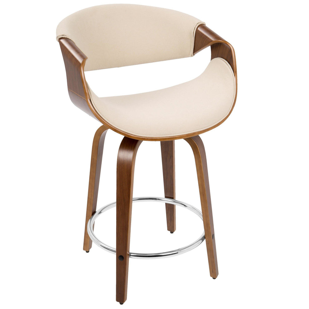 LumiSource Curvini 24'' Counter Stool - Set of 2 | Modishstore | Counter Stools-4