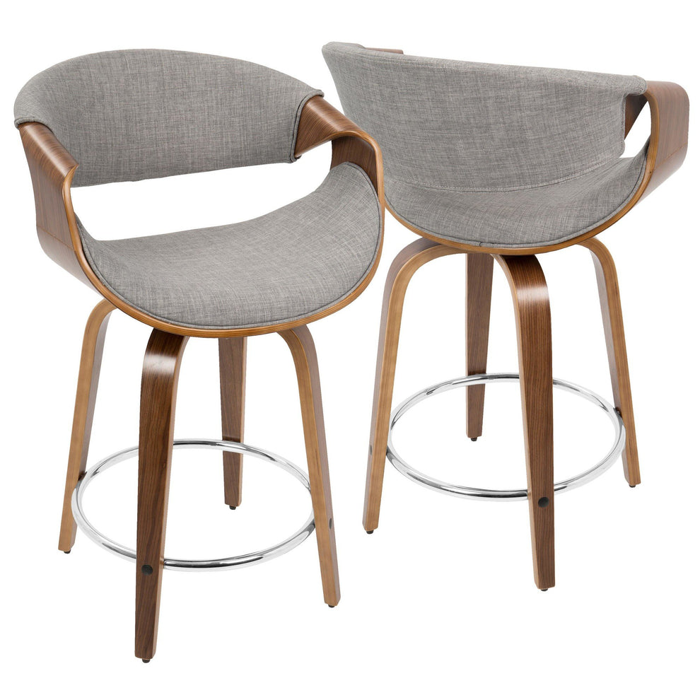 LumiSource Curvini 24'' Counter Stool - Set of 2 | Modishstore | Counter Stools-5
