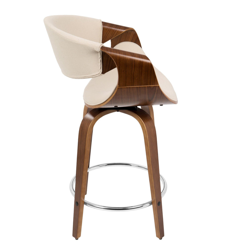 LumiSource Curvini 24'' Counter Stool - Set of 2 | Modishstore | Counter Stools-6