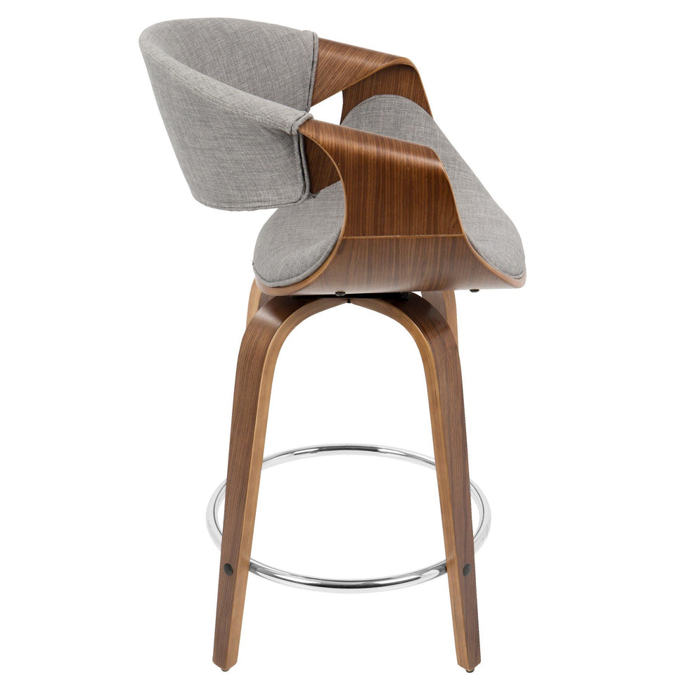 LumiSource Curvini 24'' Counter Stool - Set of 2 | Modishstore | Counter Stools-8
