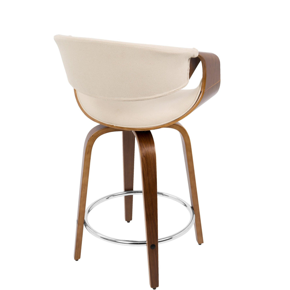 LumiSource Curvini 24'' Counter Stool - Set of 2 | Modishstore | Counter Stools-9
