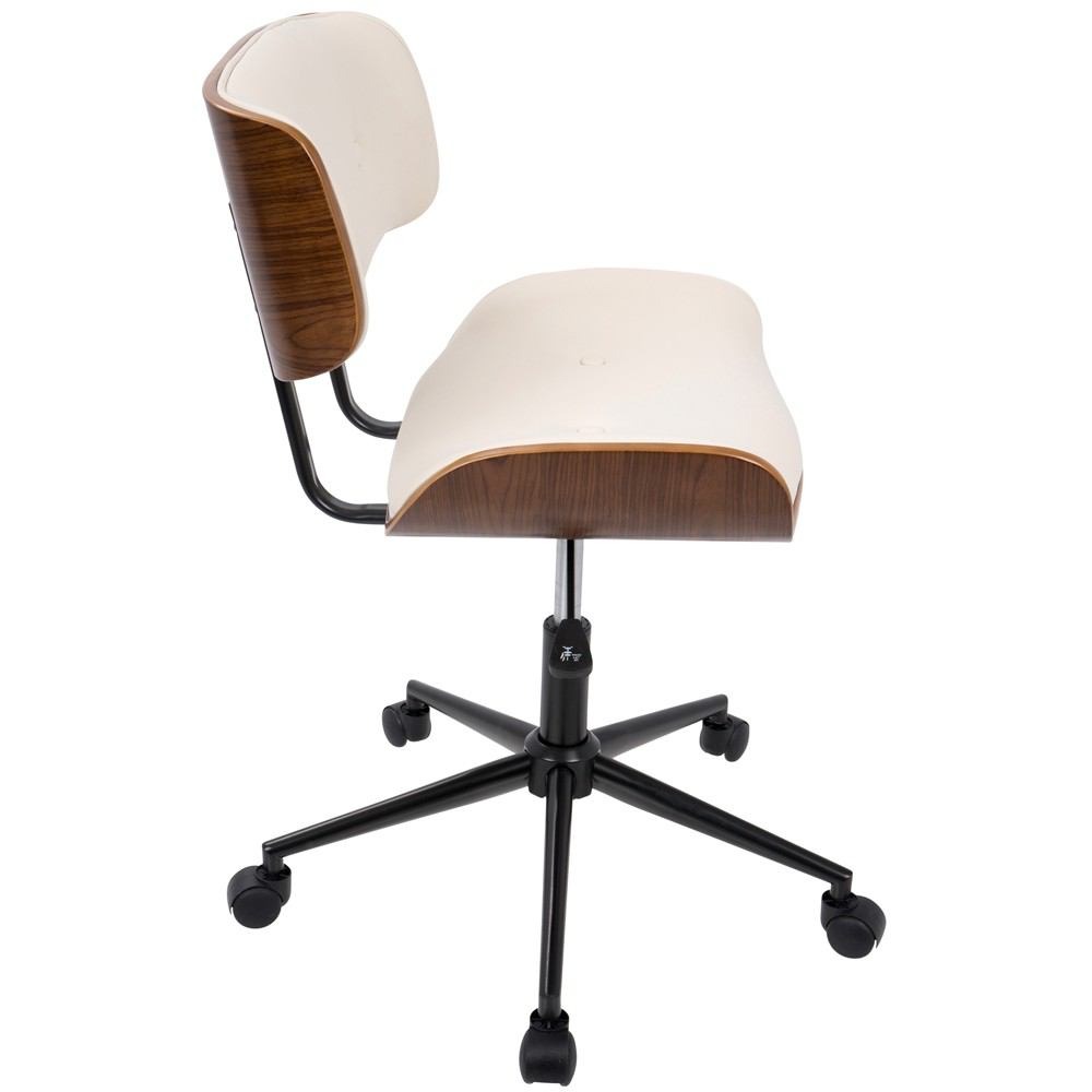 LumiSource Lombardi Height Adjustable Office Chair with Swivel | Office Chairs | OC-JY-LMB WL+BK | Modishstore - 2