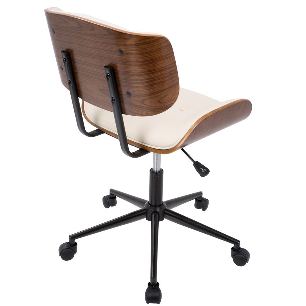 LumiSource Lombardi Height Adjustable Office Chair with Swivel | Office Chairs | OC-JY-LMB WL+BK | Modishstore - 3
