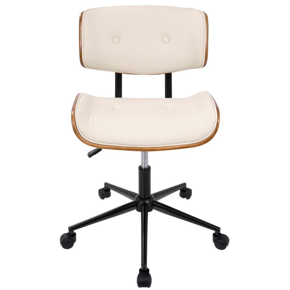 LumiSource Lombardi Height Adjustable Office Chair with Swivel | Office Chairs | OC-JY-LMB WL+BK | Modishstore - 6
