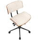 LumiSource Lombardi Height Adjustable Office Chair with Swivel | Office Chairs | OC-JY-LMB WL+BK | Modishstore - 7
