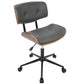 LumiSource Lombardi Height Adjustable Office Chair with Swivel | Office Chairs | OC-JY-LMB WL+BK | Modishstore - 10