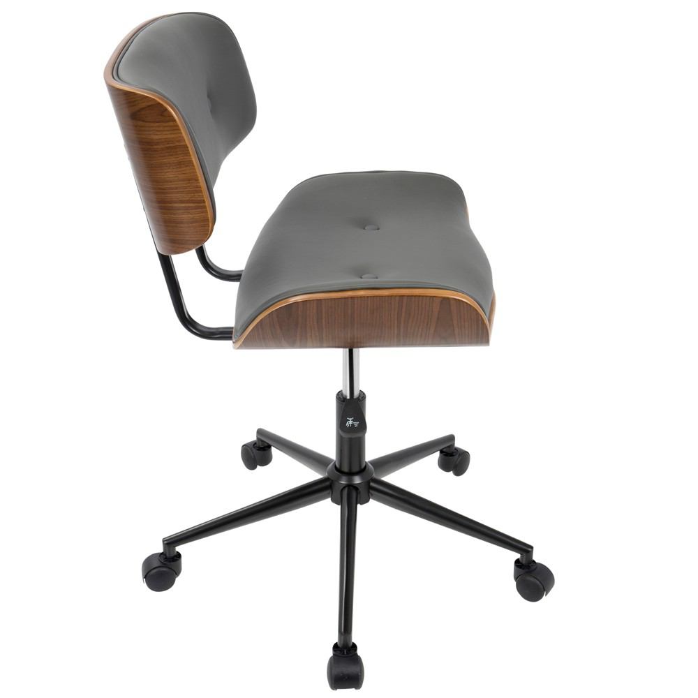 LumiSource Lombardi Height Adjustable Office Chair with Swivel | Office Chairs | OC-JY-LMB WL+BK | Modishstore - 11