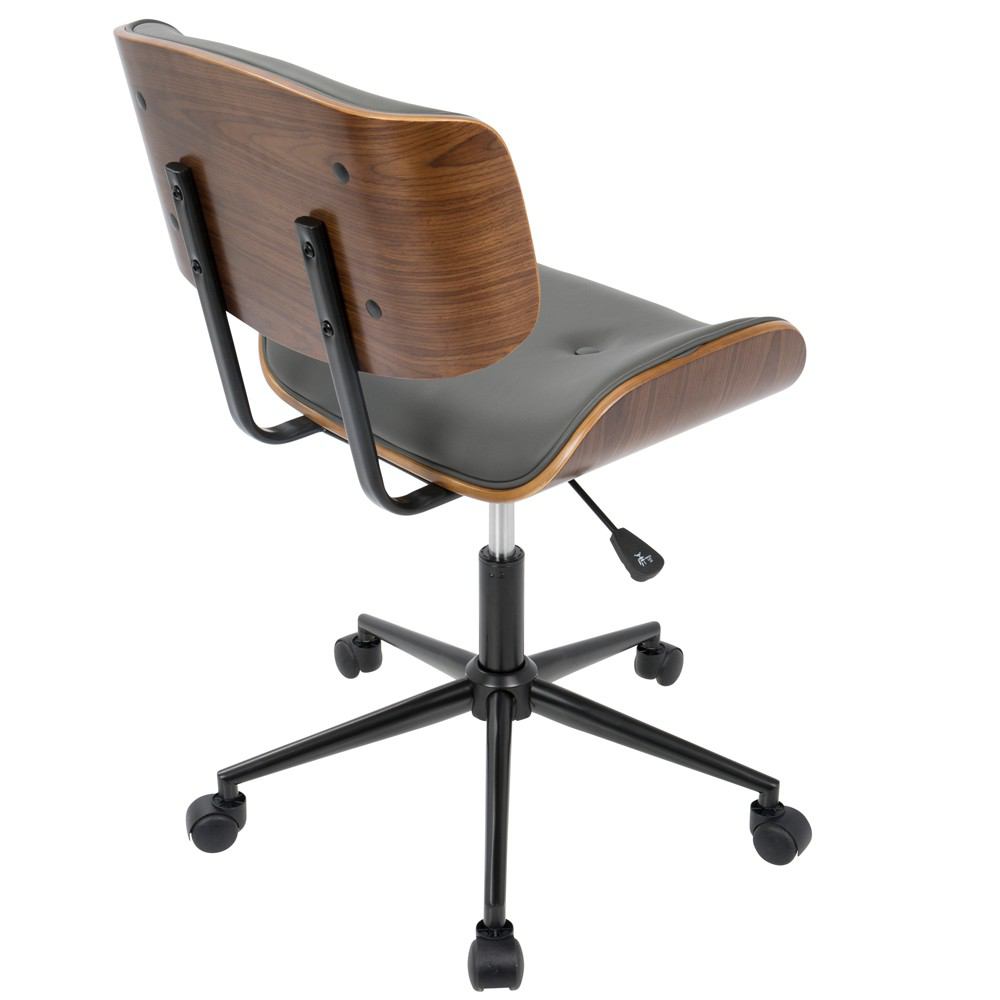 LumiSource Lombardi Height Adjustable Office Chair with Swivel | Office Chairs | OC-JY-LMB WL+BK | Modishstore - 12