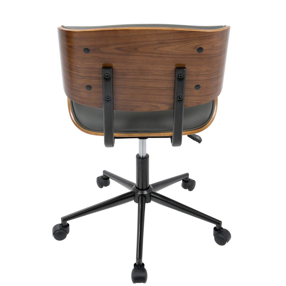 LumiSource Lombardi Height Adjustable Office Chair with Swivel | Office Chairs | OC-JY-LMB WL+BK | Modishstore - 13