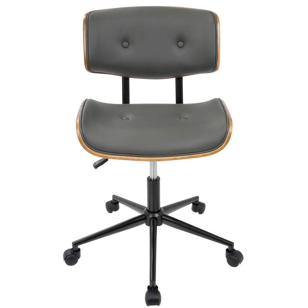 LumiSource Lombardi Height Adjustable Office Chair with Swivel | Office Chairs | OC-JY-LMB WL+BK | Modishstore - 14