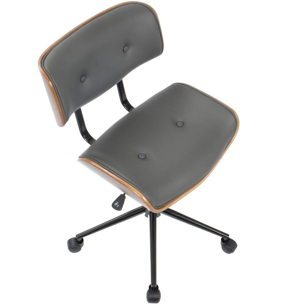 LumiSource Lombardi Height Adjustable Office Chair with Swivel | Office Chairs | OC-JY-LMB WL+BK | Modishstore - 15