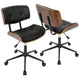 LumiSource Lombardi Height Adjustable Office Chair with Swivel | Office Chairs | OC-JY-LMB WL+BK | Modishstore - 17