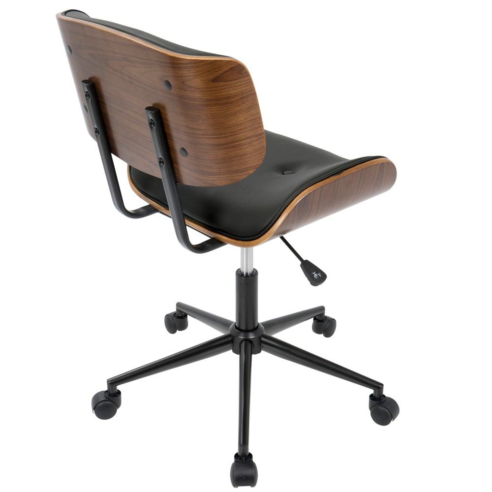 LumiSource Lombardi Height Adjustable Office Chair with Swivel | Office Chairs | OC-JY-LMB WL+BK | Modishstore - 19