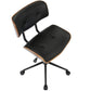 LumiSource Lombardi Height Adjustable Office Chair with Swivel | Office Chairs | OC-JY-LMB WL+BK | Modishstore - 22