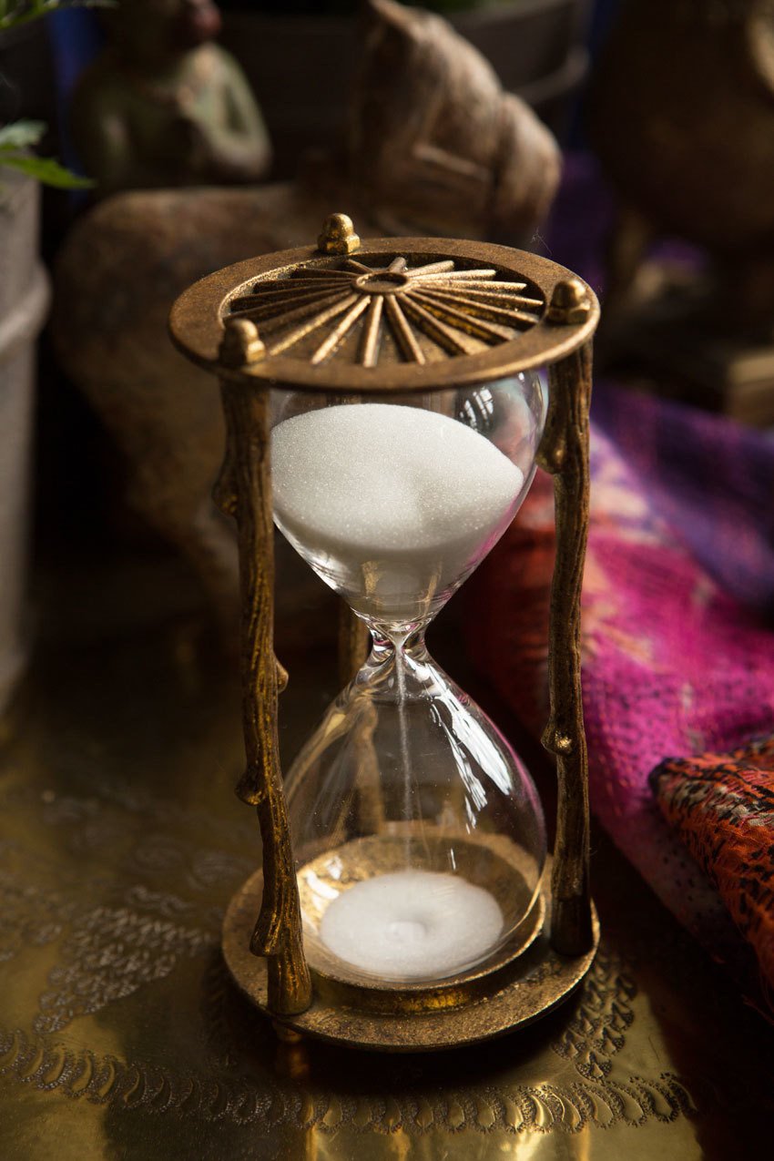 Vagabond Vintage Pewter Twig Hourglass | Modishstore | Home Accents