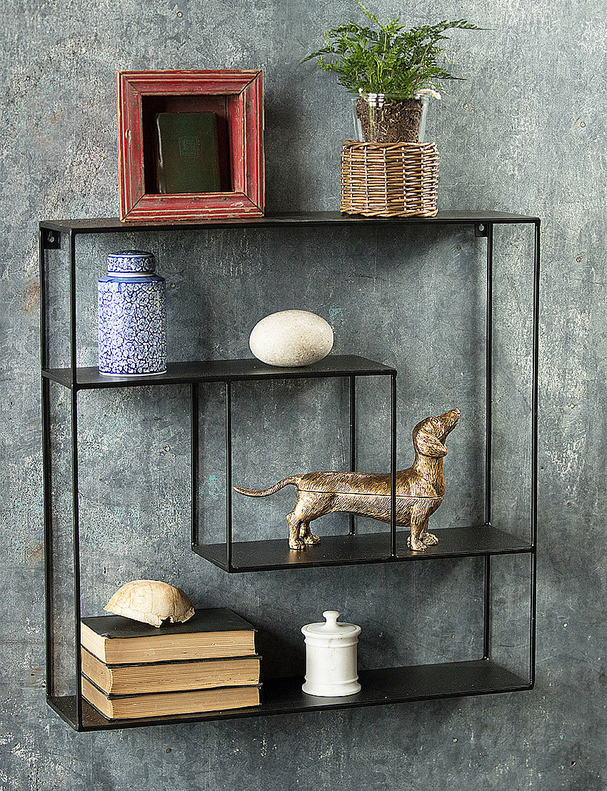 Vagabond Vintage Iron Wall Display Rack | Modishstore | Wall Shelf