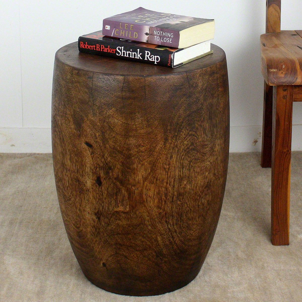Strata Furniture Mango Merlot Wood End Table - 2