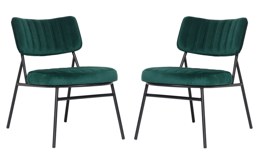LeisureMod Marilane Velvet Accent Chair With Metal Frame Set of 2 | Accent Chairs | Modishstore - 5