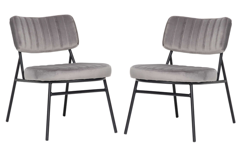 LeisureMod Marilane Velvet Accent Chair With Metal Frame Set of 2 | Accent Chairs | Modishstore - 9