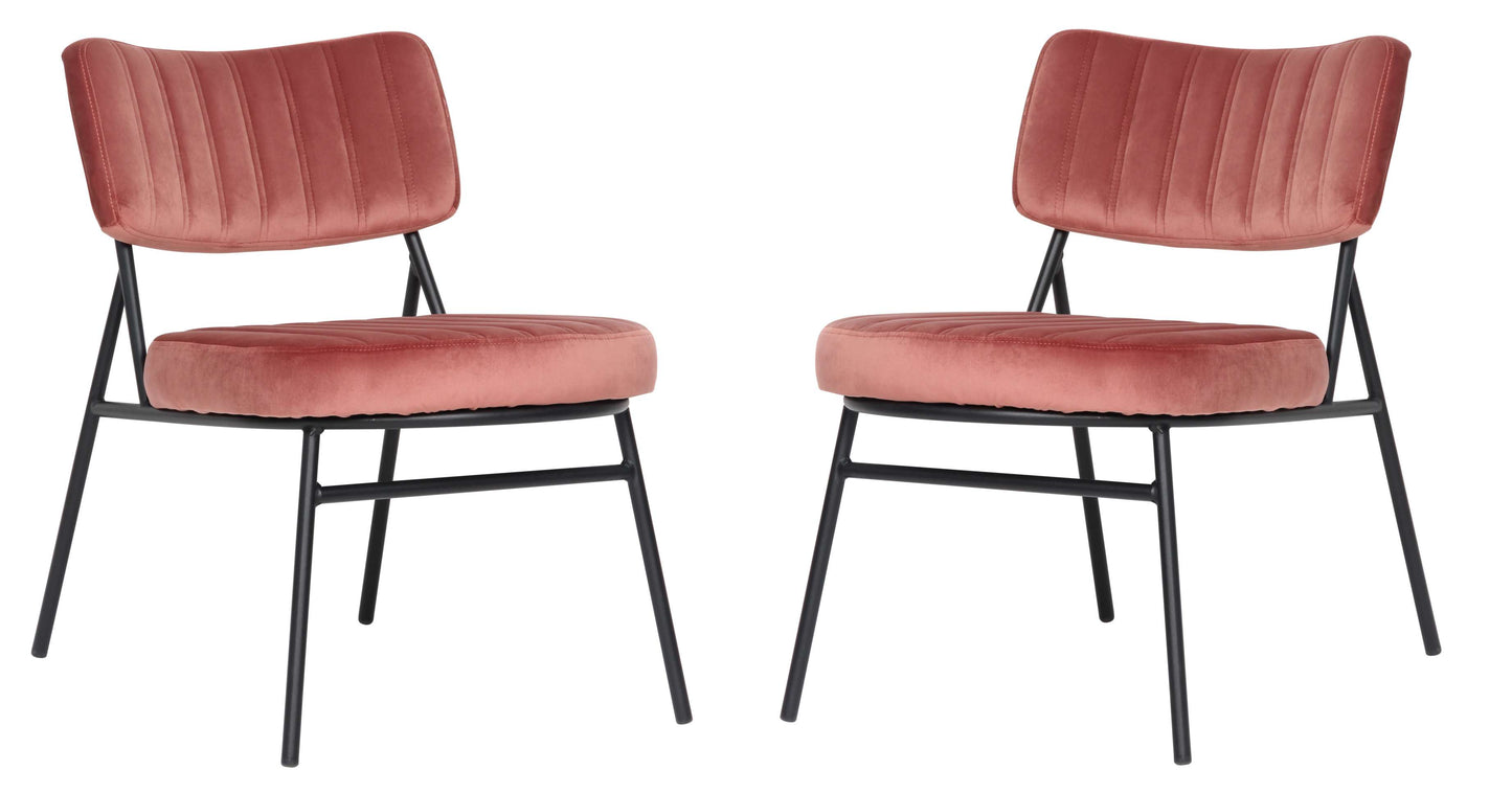 LeisureMod Marilane Velvet Accent Chair With Metal Frame Set of 2 | Accent Chairs | Modishstore - 13