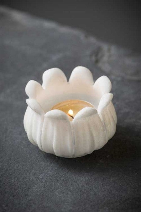 Vagabond Vintage Marble Lotus Bowl | Modishstore | Candle Holders-2