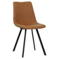 LeisureMod Markley Modern Leather Dining Chair With Metal Legs | Dining Chairs | Modishstore - 3