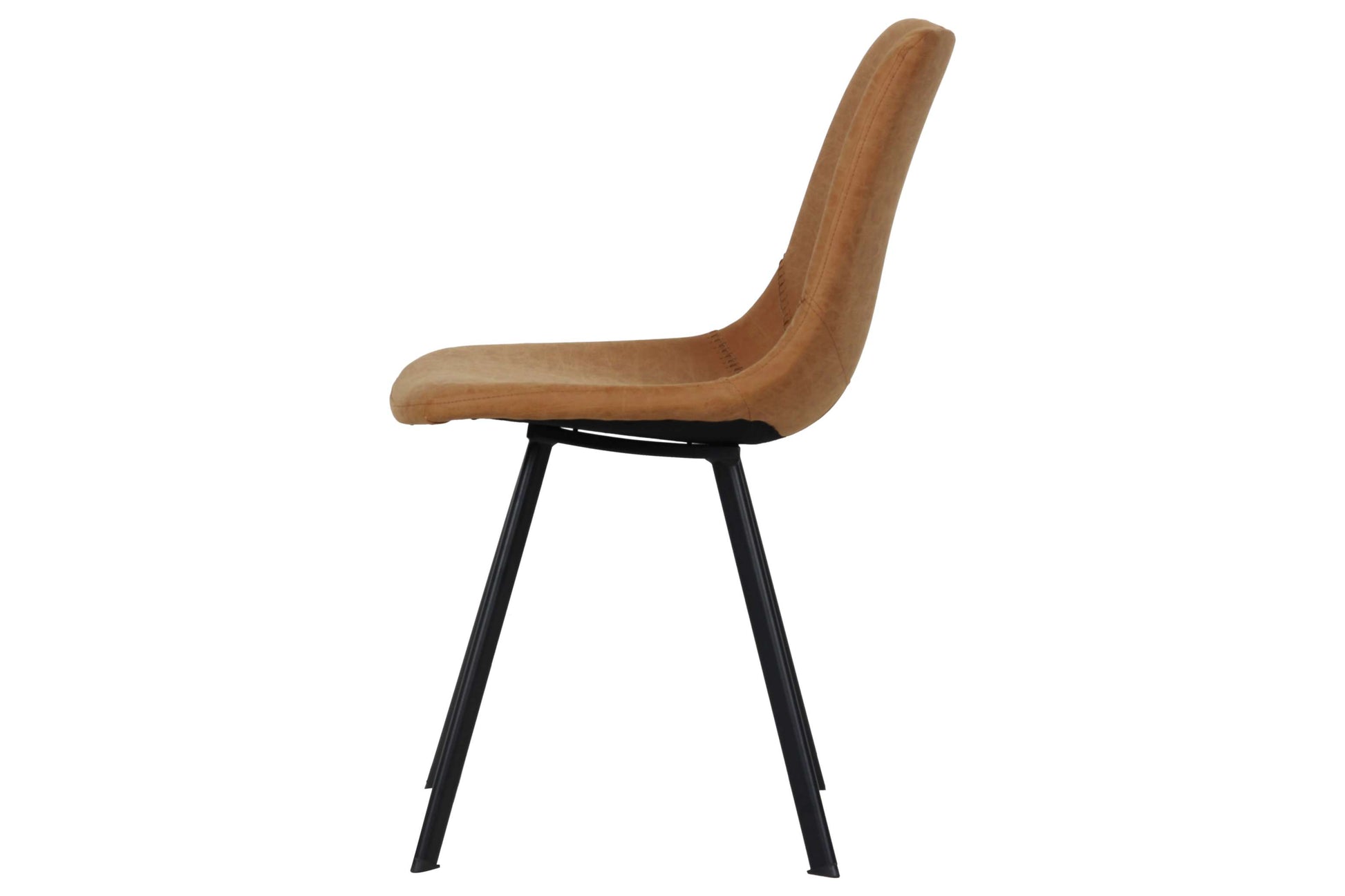 LeisureMod Markley Modern Leather Dining Chair With Metal Legs | Dining Chairs | Modishstore - 2