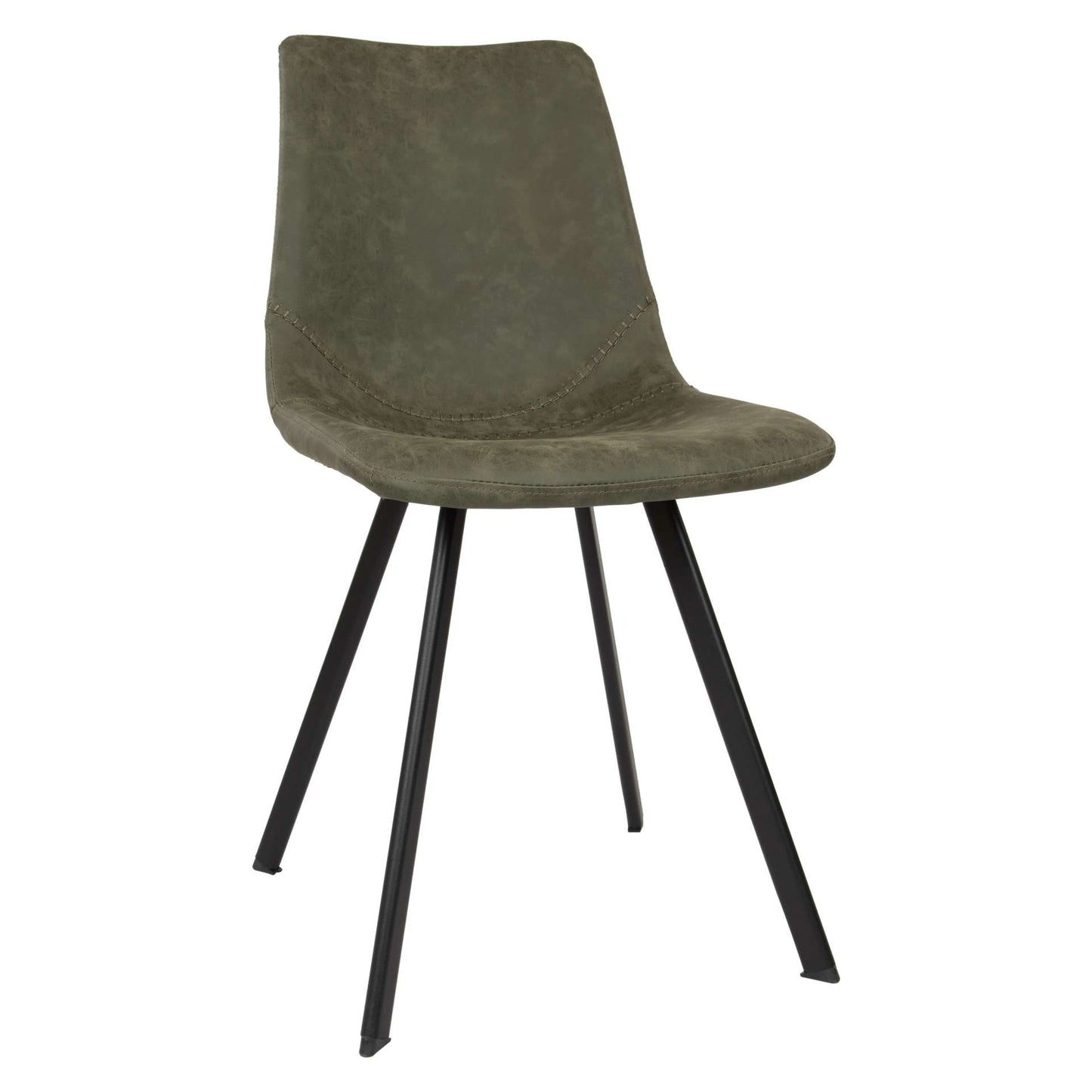LeisureMod Markley Modern Leather Dining Chair With Metal Legs | Dining Chairs | Modishstore - 14