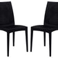 LeisureMod Weave Mace Indoor/Outdoor Dining Chair (Armless), Set of 2 | Dining Chairs | Modishstore