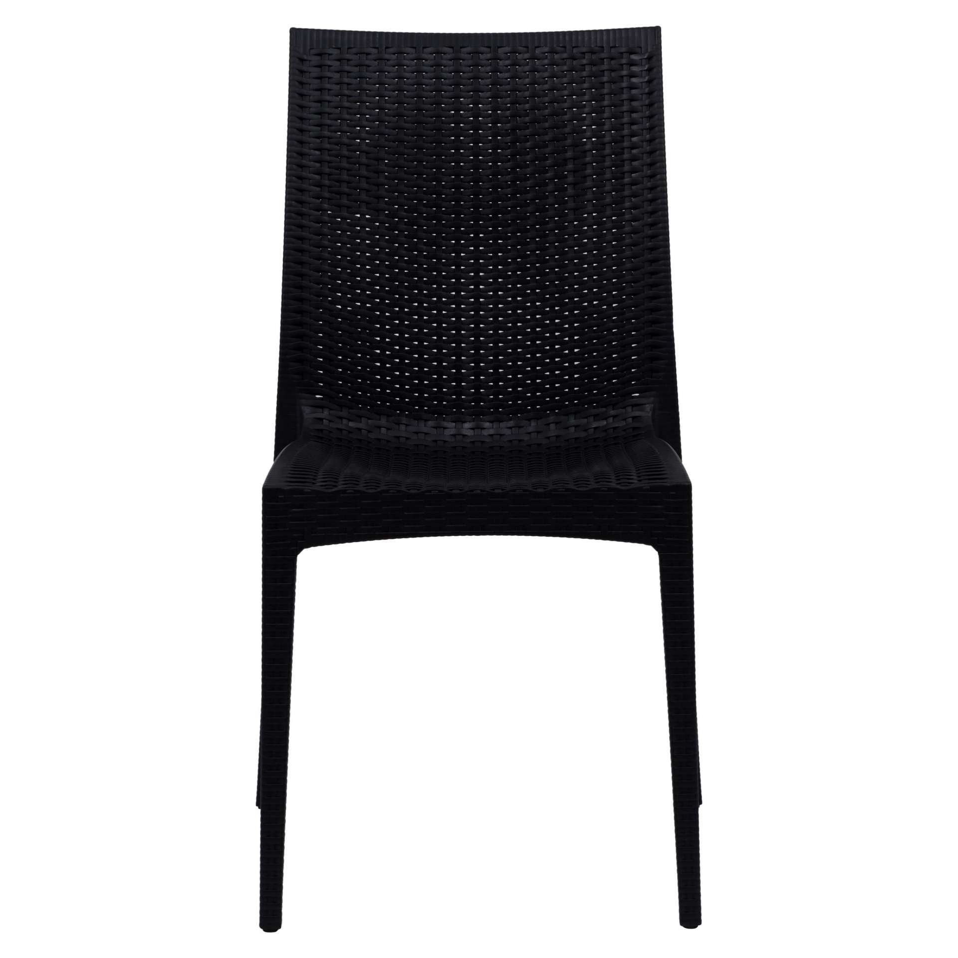 LeisureMod Weave Mace Indoor/Outdoor Dining Chair (Armless), Set of 2 | Dining Chairs | Modishstore - 9