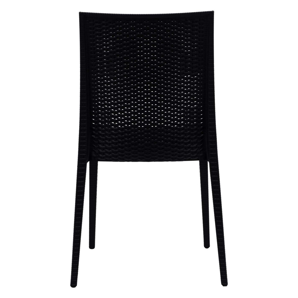 LeisureMod Weave Mace Indoor/Outdoor Dining Chair (Armless), Set of 4 | Dining Chairs | Modishstore - 4
