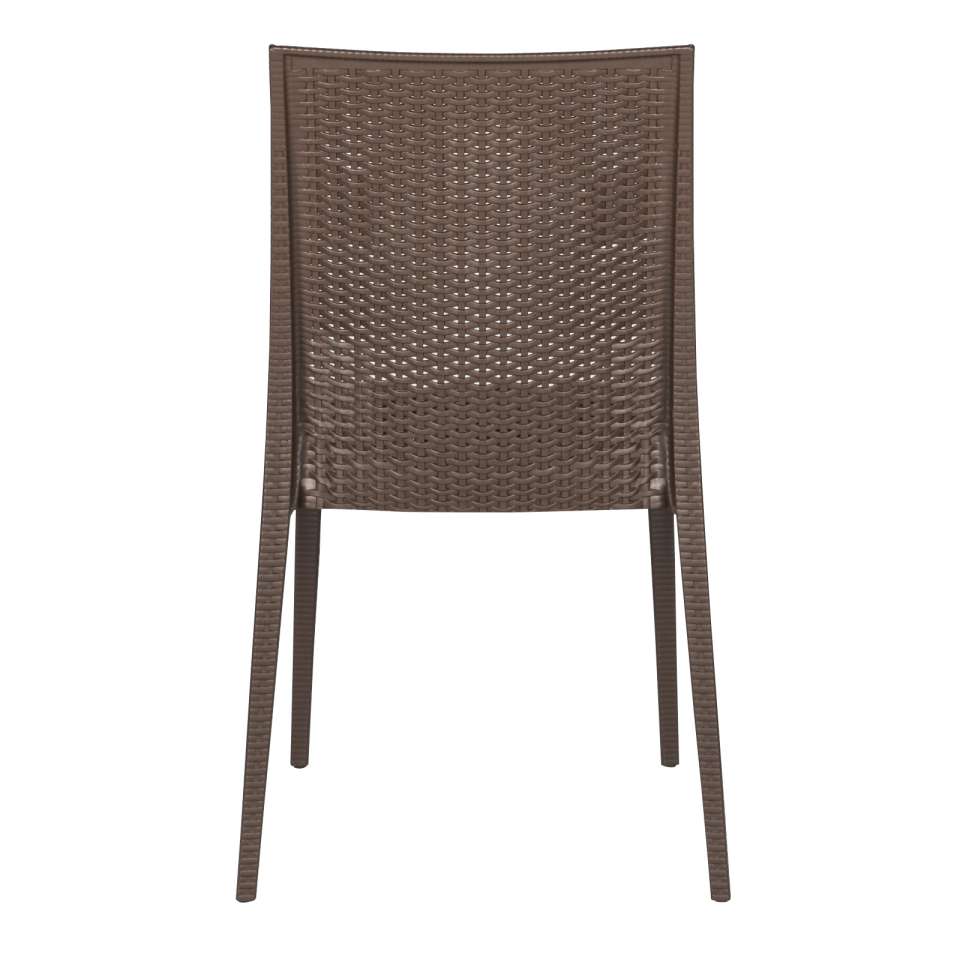 LeisureMod Weave Mace Indoor/Outdoor Dining Chair (Armless), Set of 4 | Dining Chairs | Modishstore - 6