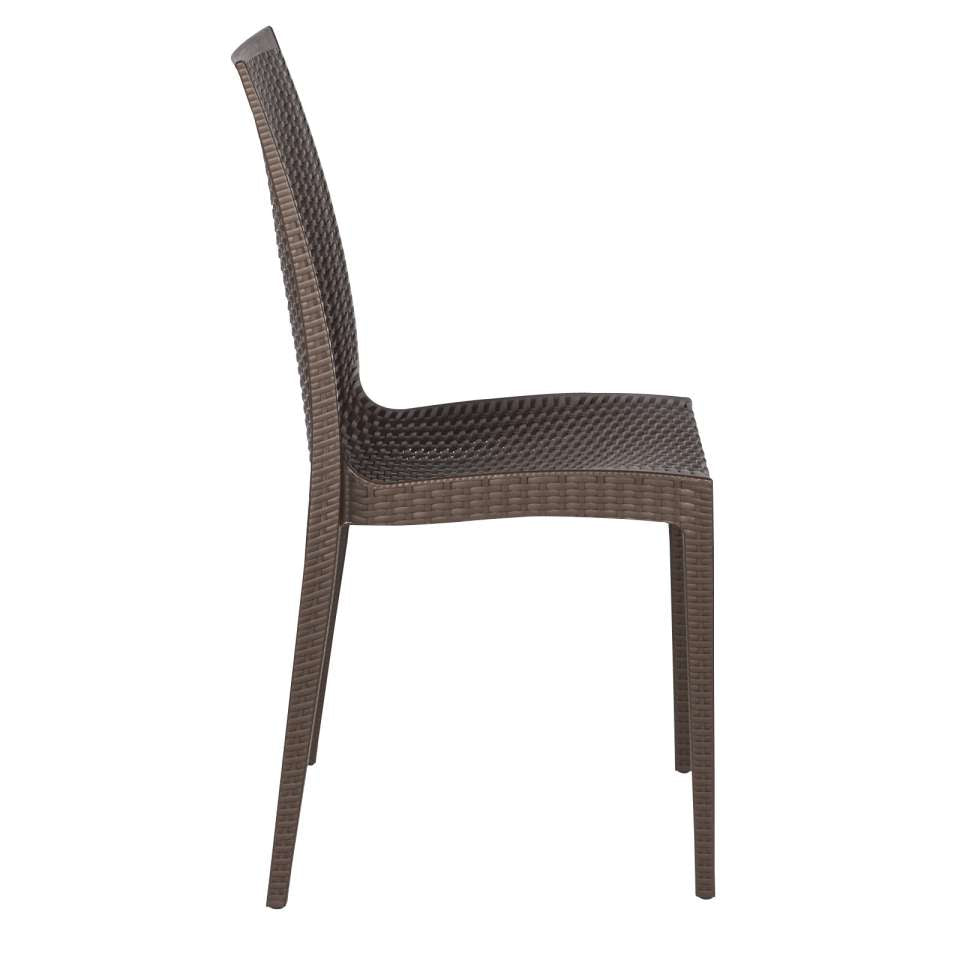 LeisureMod Weave Mace Indoor/Outdoor Dining Chair (Armless) | Dining Chairs | Modishstore - 5