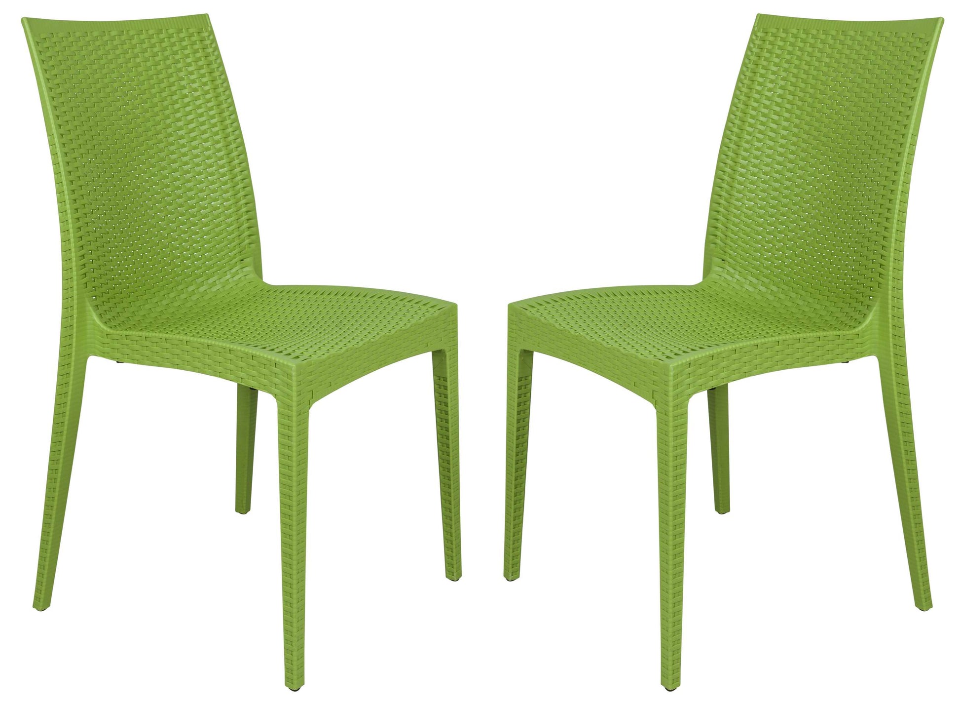LeisureMod Weave Mace Indoor/Outdoor Dining Chair (Armless), Set of 2 | Dining Chairs | Modishstore - 14