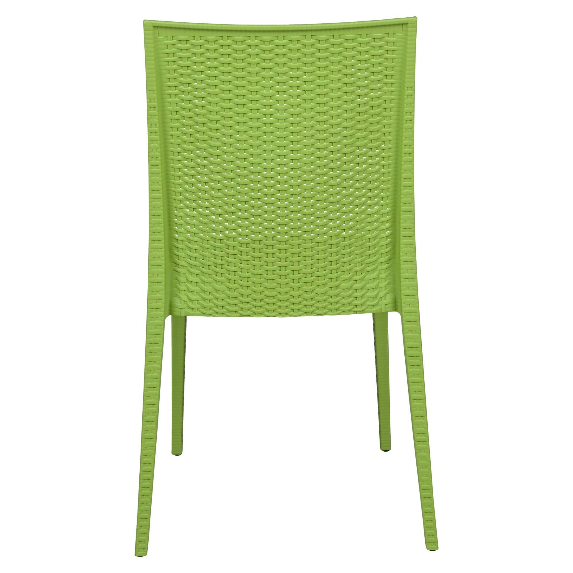 LeisureMod Weave Mace Indoor/Outdoor Dining Chair (Armless), Set of 2 | Dining Chairs | Modishstore - 11