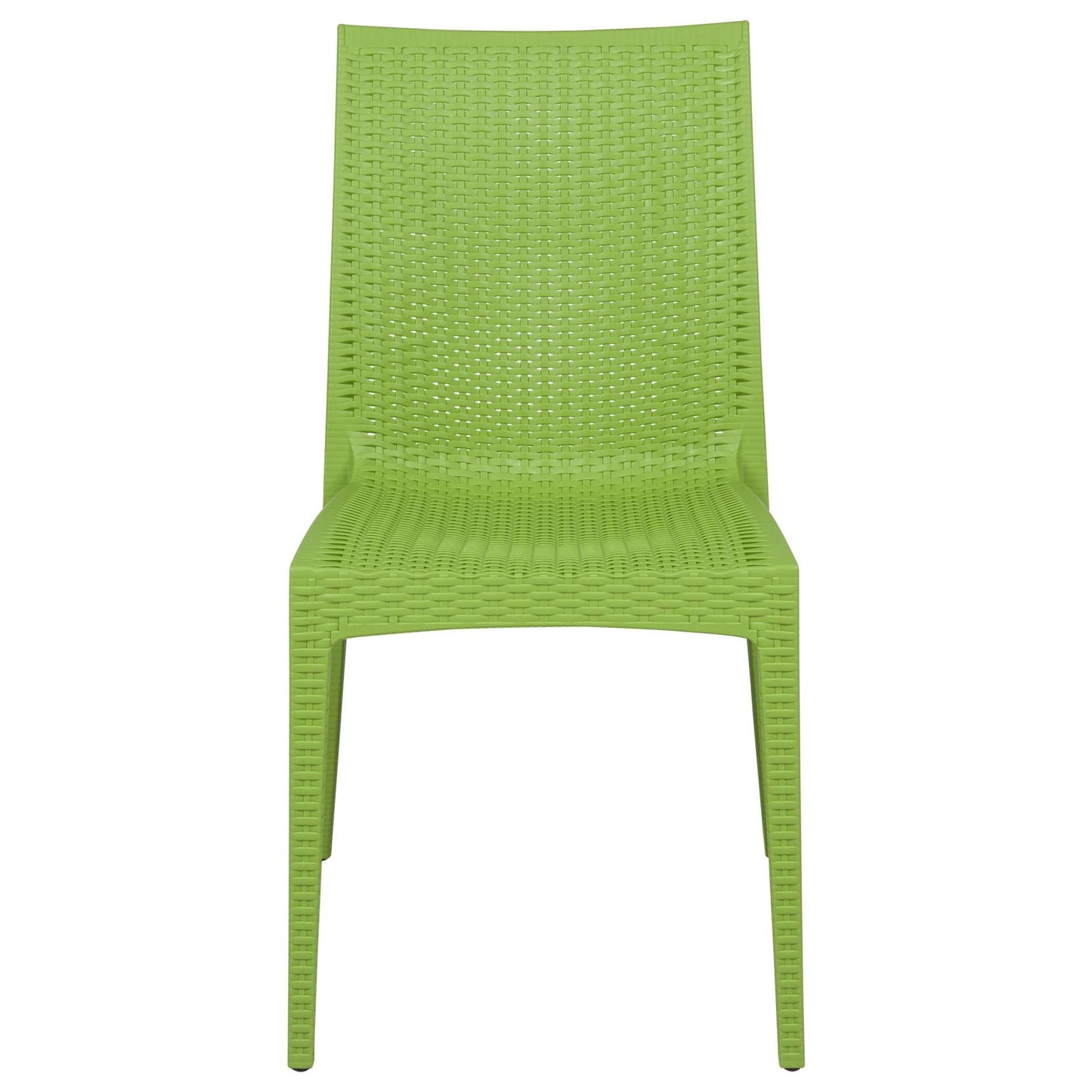 LeisureMod Weave Mace Indoor/Outdoor Dining Chair (Armless), Set of 4 | Dining Chairs | Modishstore - 13