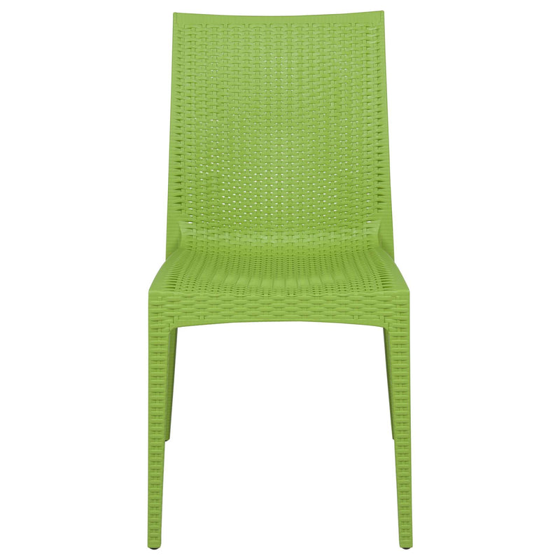 LeisureMod Weave Mace Indoor/Outdoor Dining Chair (Armless), Set of 4 | Dining Chairs | Modishstore - 13